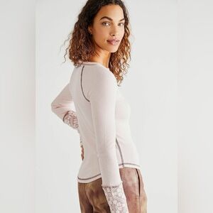 Free People Reversible Cuff Thermal top msrp$78